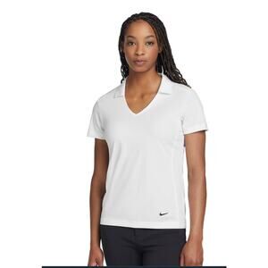 Nike Women's Dri-FIT Vertical Mesh Polo (Style #637165) White XS NWT